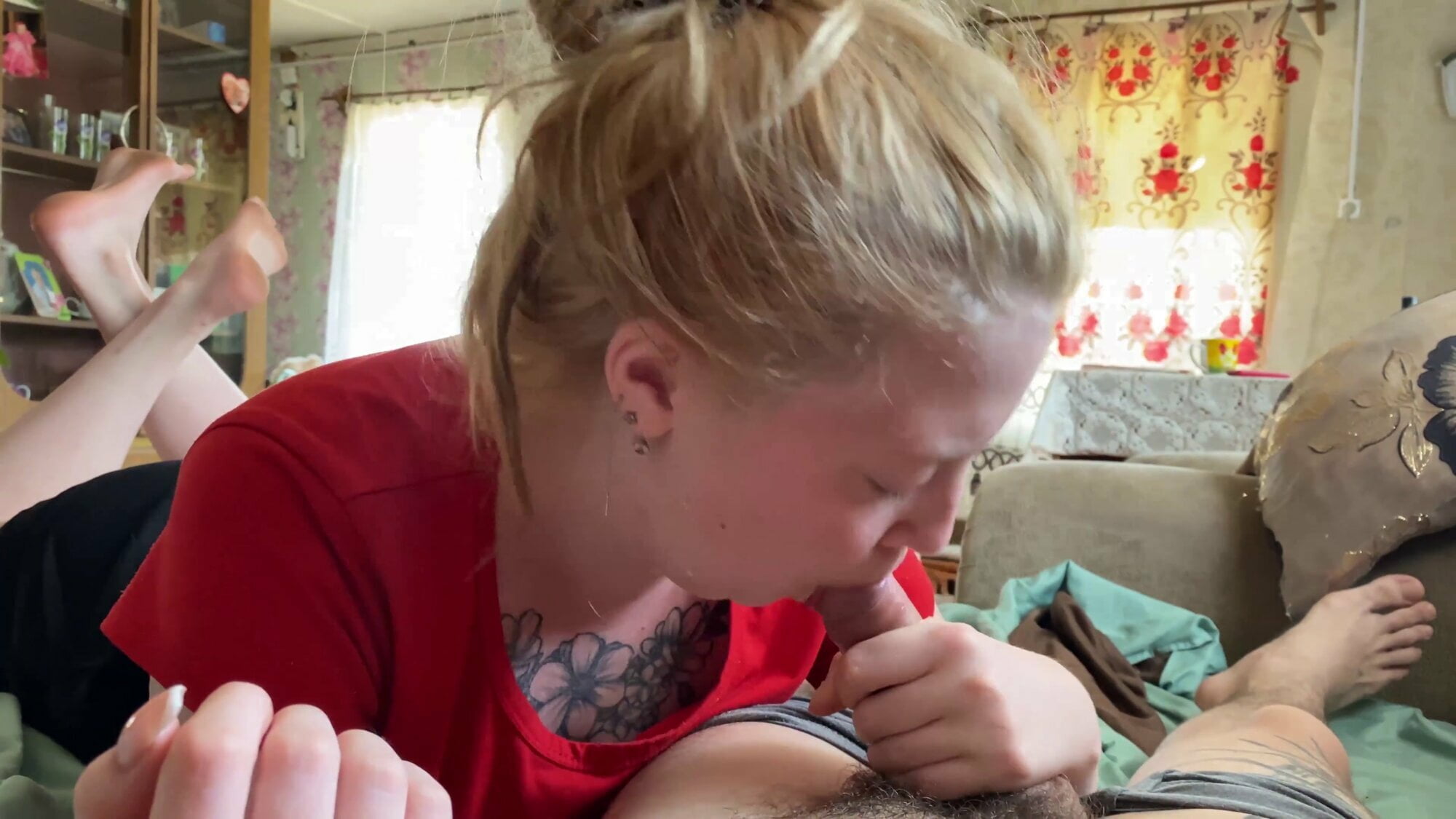 Деревенская минетчица в деле